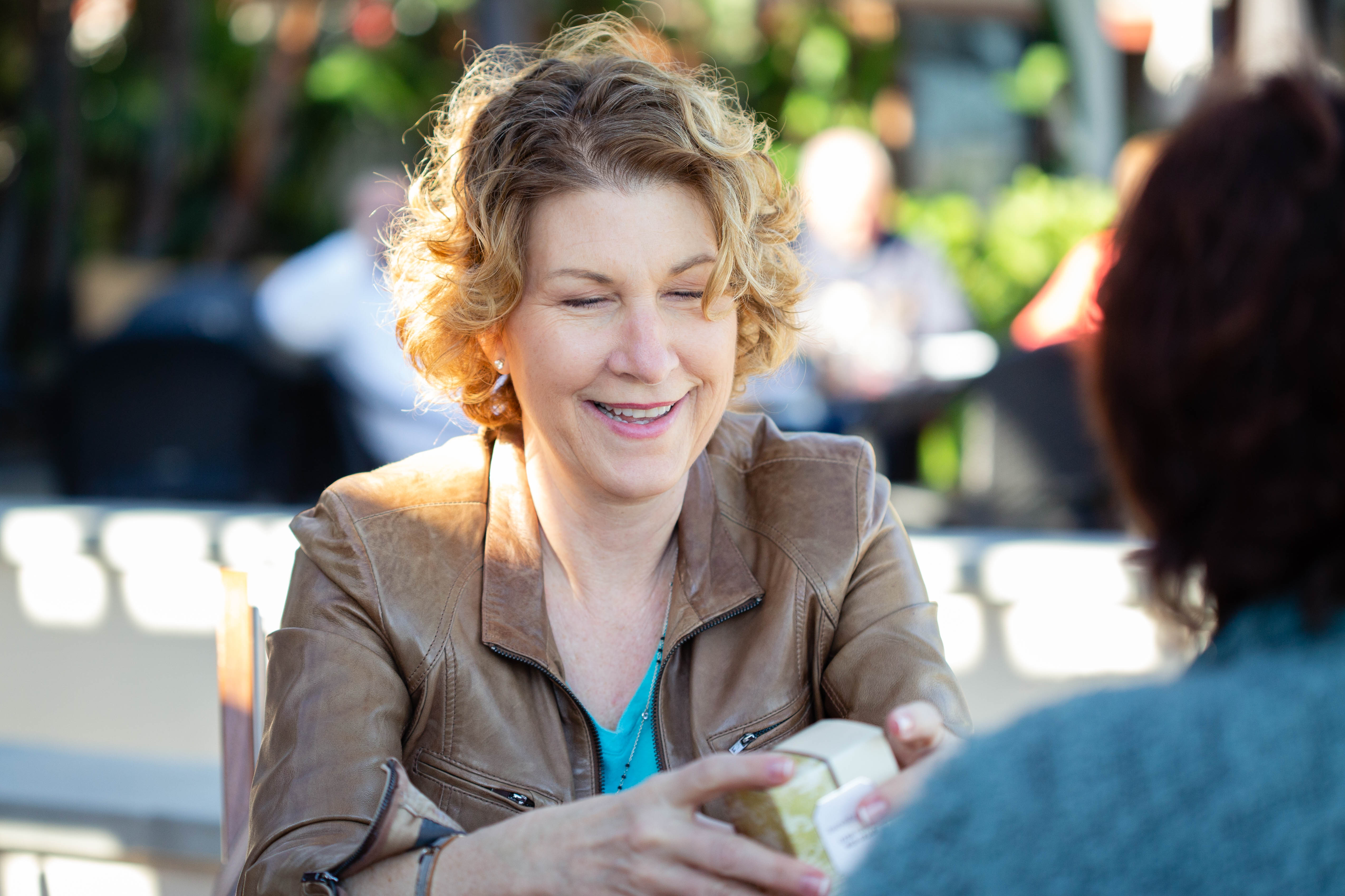 Showing a client a folding carton